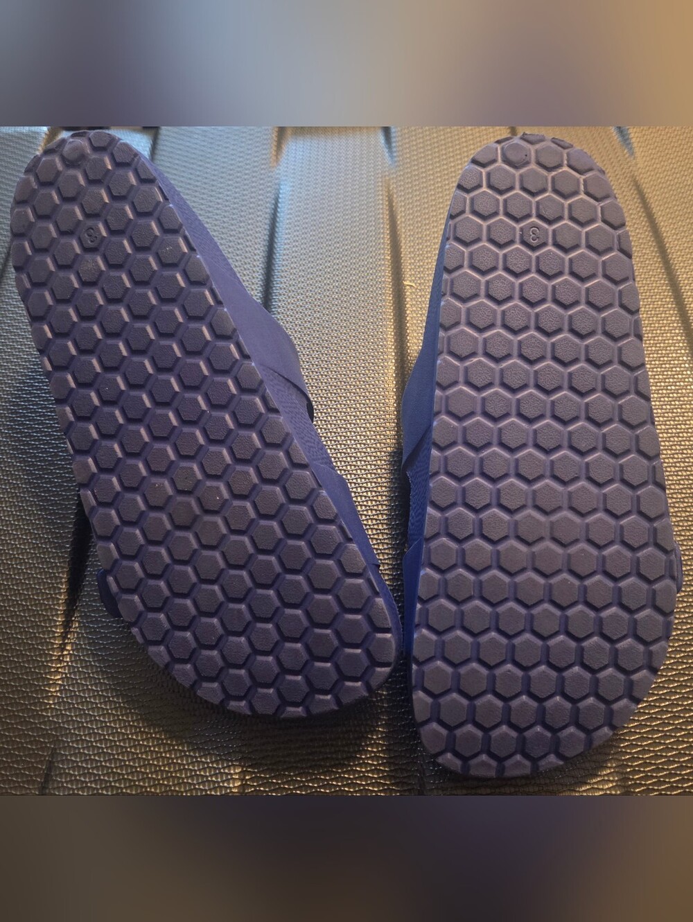 Cat & Jack Kids' Noa Lightweight EVA Double-Strap Slide Sandals in navy blue. - Picture 3 of 3